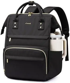 LOVEVOOK Laptop Backpack for Women with Giant Tumbler Holder Pocket, 15.6 Inch Work Daypack for Teacher Nurse, Computer College Bookbag Purse, Waterproof Travel Back Pack with USB Charging Port