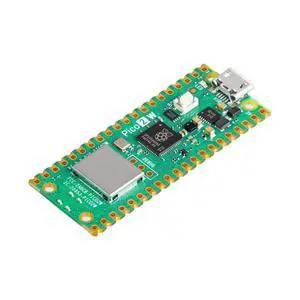 Pi Pico 2 W - RP2350 Microcontroller Board, Bluetooth 5.2, WiFi, Dual-Core ARM & RISC-V 150MHz CPU, 520KB RAM, 4MB Flash, 26 GPIO, C/C++, MicroPython and CircuitPython Support