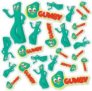 Desert Cactus Gumby Stickers Sheet Vinyl Decal Laptop Water Bottle Car Scrapbook (Type 1 V1)