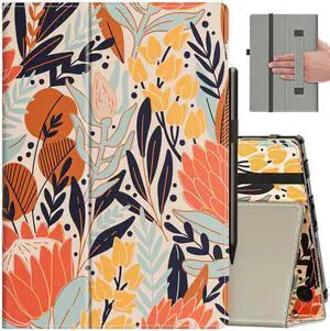 VORI Case for All-New Amazon Kindle Fire HD 10 Tablet (13th/11th Generation 2023/2021 Release) and Fire HD 10 Plus - Slim Folding Stand Folio Cover with Auto Wake/Sleep & Hand Strap, Protea