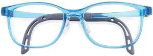 EYEBUDDY Kids Blue Light Blocking Glasses for Boys Girls, Computer Gaming Bluelight Glasses for Ages 7-13 (B02-Kids Blue Light Glasses-109Blue, Millimeters, Age7-13 | 55)