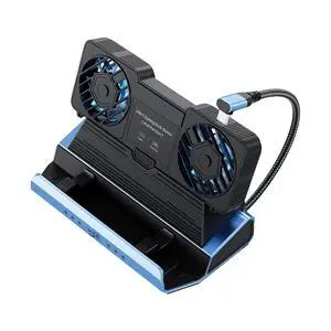 10 in 1 Docking Station for Steam Deck for Legion Go for Claw for Detachable Dual Cooling Fan Dock, HDMI 4K 60Hz, 4 USB 3.0, PD100W, SD TF, Gigabit Ethernet, M.2 NVMe
