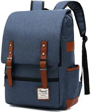 15.6 inch Laptop Backpack College School Backpacks for Women Men Work Business School Travel (Light Blue)