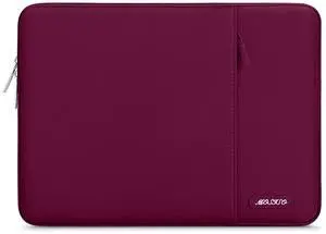 MOSISO Laptop Case 13 inch, 13 inch Laptop Sleeve Compatible with MacBook Air M4 M3 M2 M1 2025-2018 / Pro M2 M1 2025-2016, Polyester Vertical Computer Sleeve Bag with Pocket, Wine Red