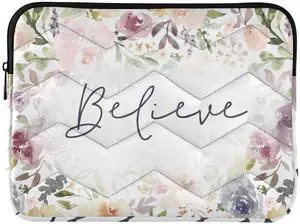 ALAZA Have Faith Believe Christian Rose Flowers Laptop Sleeve Case 13, 13.3, 14 inch, Computer Cases for Pad Tablet, Waterproof Briefcase Bag