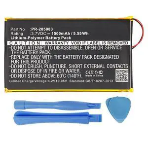 MPF Products 1500mAh PR-285083 Battery Replacement Compatible with Barnes & Noble Nook GlowLight Plus 2015 BNRV510, Kobo Glo HD 6 N437-KJ-BK-S-EP eBook Readers