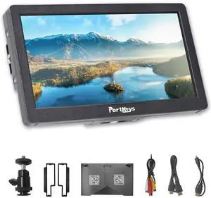Portkeys HD7H 1000nit DSLR Camera Field Monitor 7 Inch 1280x720 IPS Camera Monitor Support 4K30p HDMI Input with Top Shortcut Keys and Sunshade
