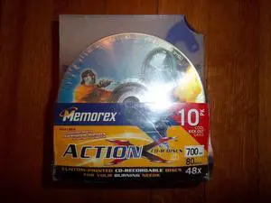 Memorex Action X CD-R Discs 10 Pack Motocross X Games Salomon Sports Adrenaline Hunters CD Included