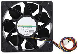 ASHATA 4pin CPU Cooling Fans for Computer, SHLF1212CHE-03 DC12V 2.7A 12CM S9 S7 Fast Heat Dissipation Cooling Fan Cooler for PC