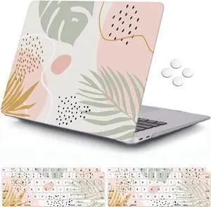 iCasso for MacBook Air 13 Inch Case 2022 2021-2018 Release A2337 M1 A1932 A2179 with Retina Display Touch ID, Protective Hard Shell Case and Keyboard Cover for MacBook Air 13 - Morandi