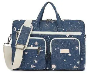 Canvaslove Muti-Pockets Laptop Sleeve Case Bag,Rebound Bubble Cushioned Laptop Shoulder Bag Fits Laptop 15.6 inch-16 inch (Sol de Mayo)