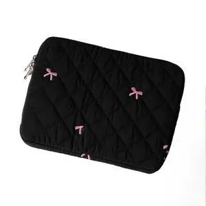 Attria Cute Bow Graphic Carrying Laptop Bag Y2K Preppy Laptop Sleeve Case Bag Kawaii Pad Computer Protect Case Pouch (11 inch,Black)