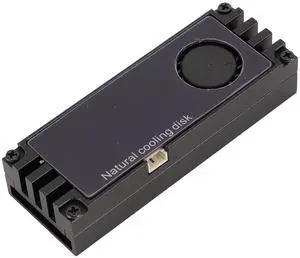 NVMe M.2 Heatsink with Temperature Display, M.2 NVMe 2280 SSD Cooler with D ual Thermal Conductive Silicone Pads, for M.2 Interface 22x80mm SSDs (Black)