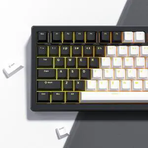 Womier Keycaps 60 65 75 100 Percent Cherry Profile, Shine Through Keycaps, Custom PBT Doubleshot Keyboard Keys Set, Universal Compatiability for Cherry Gateron MX Switches Keyboard