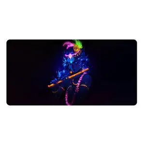 FOXREY Lord Krishna Desk Pad | Large Gaming Mouse Pad with Non-Slip Base, Smooth Surface, Waterproof Desk Mat for Office and Home | God Krishna Artwork | 22.8 x 11 inch