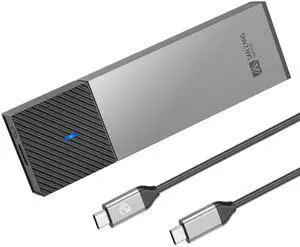 SAN ZANG MASTER M.2 NVMe SSD Enclosure With 10Gbps Transmission, USB 3.2 Adapter for 2230 2242 2260 2280 PCIe NVMe M-Key & M+B Key (Tool-Less, Type C to C)