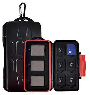 EIGHTEENPCTGREY Photo CFexpress Card Case, Water Resistant, Impact Resistant, Safe and Easy to Carry fits 3 CFexpress Type B Card 6 SD Cards and 6 Micro SD Cards