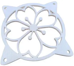 SplashNColor 120mm Sakura Fan Grill Decorative Cover, Super Cute Functional Cherry Blossom Cooling PC Fan Cover Protector for Computer Rig, Sakura PC Accessories Gaming CPU, Easy Installation