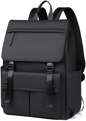 EURYNOME Business Backpack for 15.6/16 Inch Laptops,Max 16.7",Travel Bag Men Women, Water-Resistant Lightweight Office Hiking(Black)