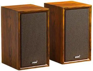 coojsoo Desktop Computer Speaker Surround Sound 2.0 Stereo,Classic Solid Wood PC Speakers,Two Linking Methods, Bluetooth 5.0 and Wired Link (3.5mm Connector UBS Powered),Adapts to Multiple Scenes