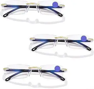 ticokas 3PCS Mag Vision Glasses,2025 New Intelligent Anti Blue Light Blocking Computer Glass,Magvision Glasses for Men Women for Reading,Computer or TV
