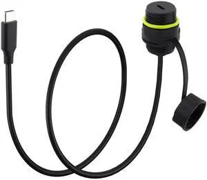 Lonlonty USB C 3.0 Panel Mount Extension Cable Type-C Male to C Female Panel Socket Connector Wire Cord for Data Transfer and Charging- 1M/3.2FT