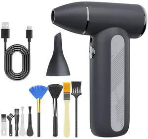Compressed Air Duster - Electric Air Duster,3 Gear Adjustable Small Air Blower Duster with Light,100000RPM Protable Dust Blower for Computer,PC,Loptop,Keyboard and Car,New Upgrade
