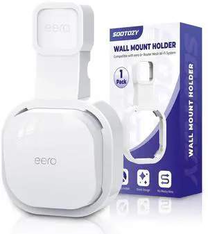 Wall Mount Holder for eero 6 and for eero 6+ Router Mesh Wi-Fi System  No Messy Wires, Space-Saving Outlet Wall Mount Holder for eero 6 Plus Extender, Stand Bracket for eero 6+ (White-1pcs)