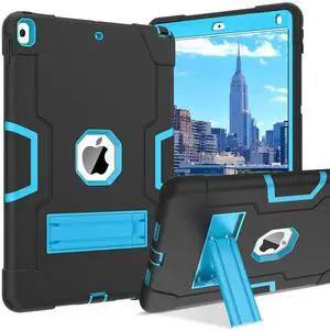 BENTOBEN for iPad Air 3 10.5" 2019 Case, iPad Pro 10.5" 2017 Case, 3 Layers Heavy Duty Rugged Shockproof Kickstand Protective Tablet Case Cover for iPad Air 3rd Gen/iPad Pro 10.5 Inch, Blue/Black