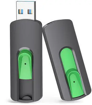 Aiibe 128GB Flash Drive 2 Pack USB Drive 128GB Upgraded 150MB/s USB 3.1 Flash Drive Thumb Drive Retractable Memory Stick Jump Drives for PC Laptop, Green