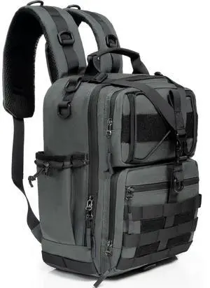 NICGID Sling Bags Chest Shoulder Backpacks, 13.3'' 14.1'' 15.6''Laptop Backpack Crossbody Messenger Bag Travel Outdoor (Grey-059, 14.1 Inch)