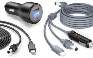 Gunovy Starlink Mini USB C Power Cable 5.9FT 3 in 1 Starlink Mini Car Adapter DC Power Cable and Cigarette Lighter+Starlink Mini USB C to DC Power Cable for Starlink Mini Accessories 3 in 1 10FT