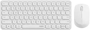 Rapoo 9010M Multi-Device Keyboard and Mouse Combo, 2.4GHz/Bluetooth 5.0/4.0 Wireless Keyboard & Mouse Set for Windows/Mac/Linux/Chrome, Support 4 Devices, Low-Profile Silent Click, Battery Powered