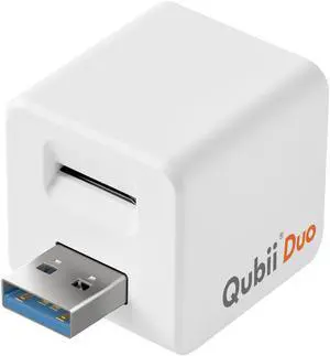 MAKTAR MFi-Certified Qubii Duo USB A Auto Photo Storage & iPhone Backup Charge and Automatically Save. Ends icloud fees. Free APP Apple Android One Button Restore and Backup with Photo Management