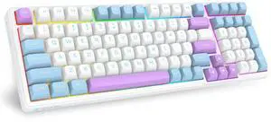 Z-99 Wireless Mechanical Hot Swappable Custom Keyboard, 96% RGB Backlit Tri-Mode BT5.0/2.4GHz/USB-C, Pre-lubed Linear Switches, Gasket Structure, Gaming Keyboard, Software Support