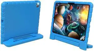 BILLISGOVA for iPad Pro 13 inch Case 2024, Shockproof Kids iPad 13 Pro Case, Protective Cover for iPad Pro 13 M4 with Pencil Holder, Anti-Slip Handle Stand, Blue