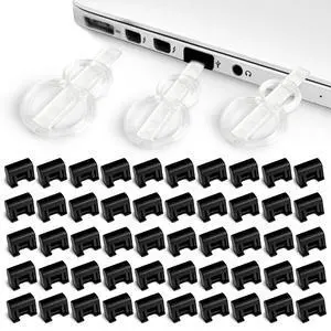 PortPlugs USB-A Port Blockers with Three Key Lock USB Security - Removable Type-A Locks for PC, Laptop & Notebook Data Protection, Dust & Moisture Resistant Shield | Black (50-Pack)