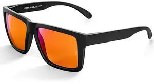 MAXJULI 99% Blue Light Glasses XXL Size Double Extra Large Z87 for Big Wide Heads Men (Orange)