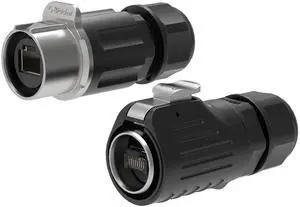 ZUZONG Cat7 RJ45 Waterproof Connector IP68 RJ45 Industrial Aviation Plugs Sockets LP24 Cat7 10Gbps Signal Connector for Home, Industrial Connection/LED/Stage/Lighting/Network