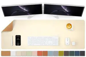 Large Cork Desk Mat - 47.2"x 17" Desk Pad for Office and Home - Ideal for Large Mouse Pad and Desk Mats on Top of Desks(Beige)