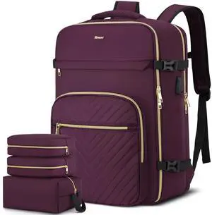 MOMUVO Travel Backpack Sets for Women,Carry On Backpack Flight Approved,Large Laptop Backpack Luggage Backpack with USB Charging Port,18.4 Inch