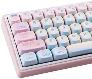 Sunzit MOA Profile Cute Keycaps,126 Keys PBT Patchwork Candy Custom Keyboard Keycaps 60 65 75 100 Percent,Dye-Sublimation Key caps Set for Cherry Gateron MX Switches Mechanical Keyboard