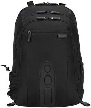 Targus Spruce EcoSmart Travel Laptop Backpack for 15.6 inch Laptops, TSA-Friendly Carry On Backpack Laptop Bag for Work and Travel, Black (TBB013US)