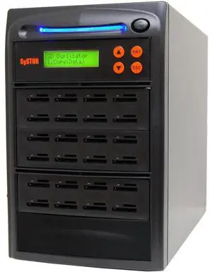 Systor 1:23 SD/microSD Card Duplicator - 2GB/Min - Standalone Multiple Flash Memory Copier & Eraser/Sanitizer, Speeds Up to 33MB/Sec (SYS-SD-23)