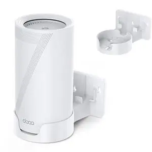 Wall Mount Kit for TP-Link Deco BE65-5G/BE75/BE85/BE95 WiFi 7 Mesh System  Space-Saving Bracket with Cable & Power Adapter Storage, Secure & Stylish Design for Home and Office (White, 1-Pack)
