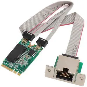 Gigabit Ethernet Network Card - Built in I210AT Chipset,M.2 A E Network Card Bent Pin, Gigabit Ethernet Single Port, RJ45 Server Network Card with I210AT Chip