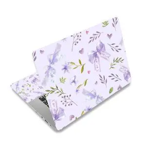 ARTSO Purple Bows Laptop Skin Sticker Cover Decal, 12 13 13.3 14 15 15.4 15.6 inch Laptop Notebook Vinyl Skin Sticker Cover Personalized Art Protector