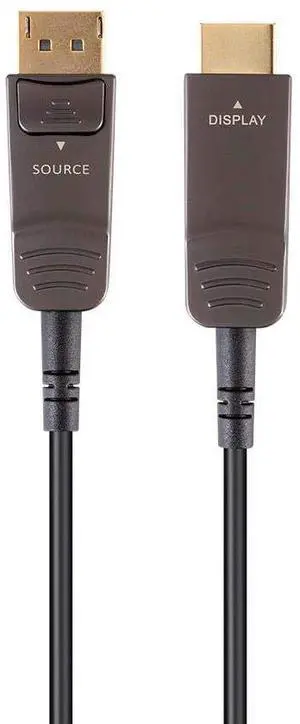 Monoprice DisplayPort to HDTV Cable - 25 Feet, 4K@60Hz, AOC, Transmits Up to 100 Feet, Ultra Slim Design, Dynamic HDR - SlimRun AV Series