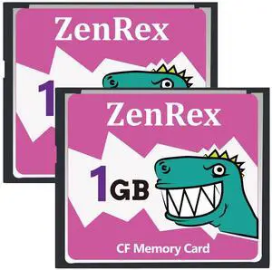 ZenRex 1GB 2 Pack CompactFlash Memory Card CF Card UDMA High Speed for Camere