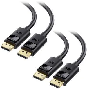 Cable Matters [VESA Certified] 2-Pack 32.4Gbps DisplayPort 1.4 Cable - 6ft, Support 8K 60Hz, 4K 240Hz DisplayPort Cable 1.4 with FreeSync, G-SYNC, HDR for Gaming Monitor, RTX 4080/4090, RX 6800/6900